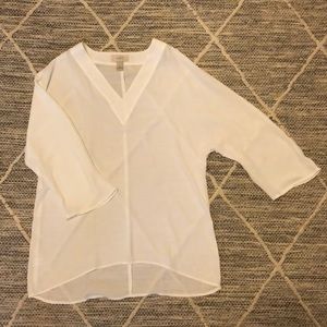 Sheer white LOFT top